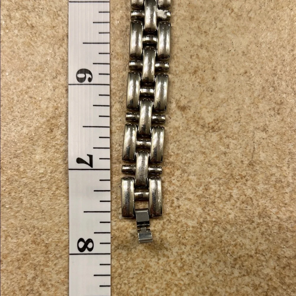 Michele* Silver Watch with Crystal Detailing *most likely a knockoff - Picture 5 of 6